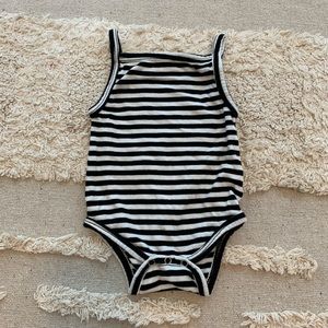 Goat Milk striped tank onesie bodysuit